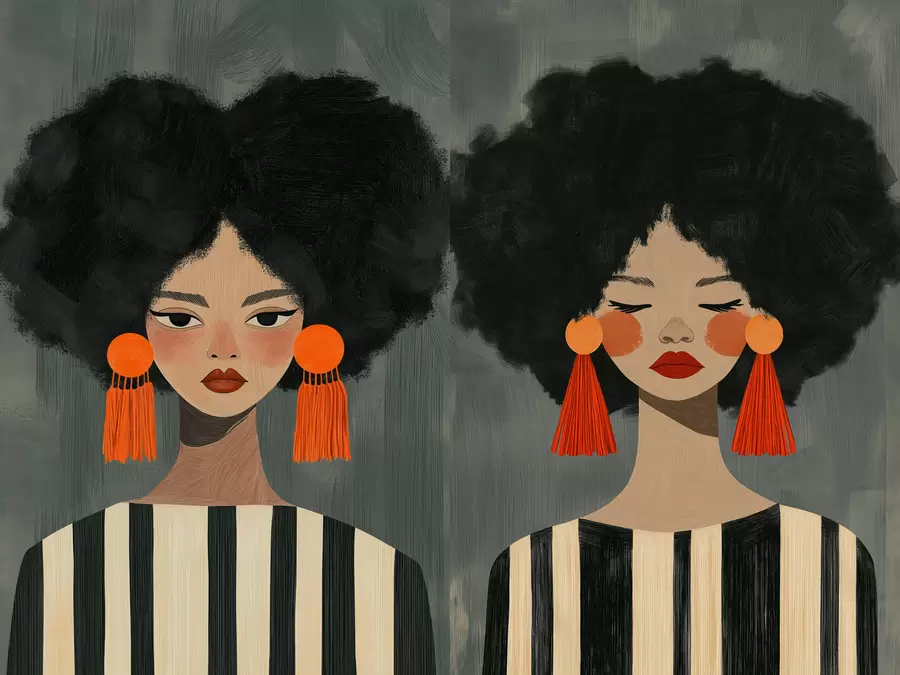 murales de pared Chicas afro m30882