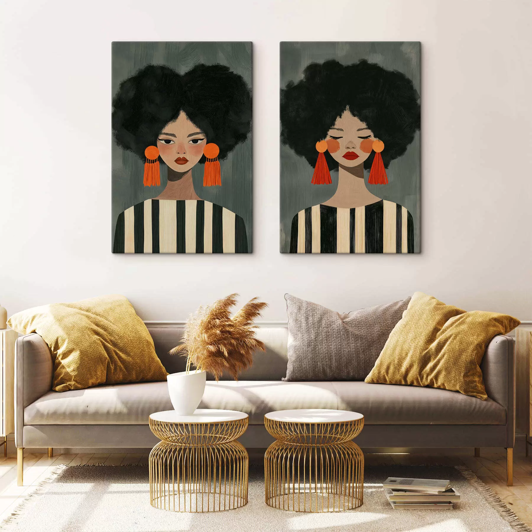 murales de pared Chicas afro m30882