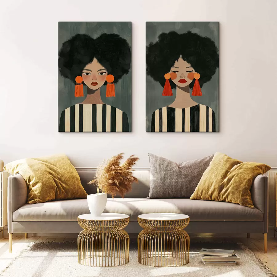 murales de pared Chicas afro m30882