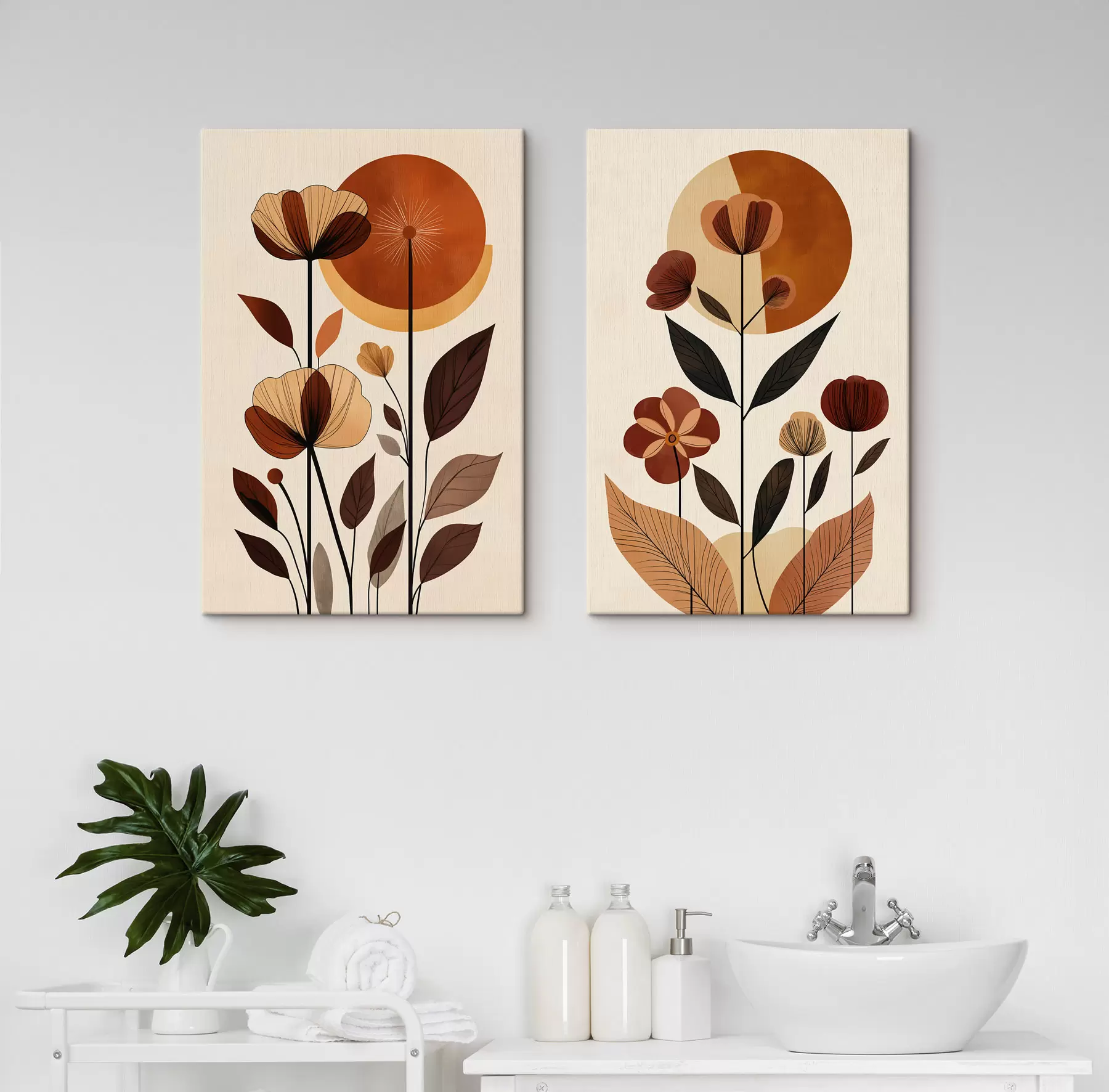 murales de pared Flores abstractas m30884