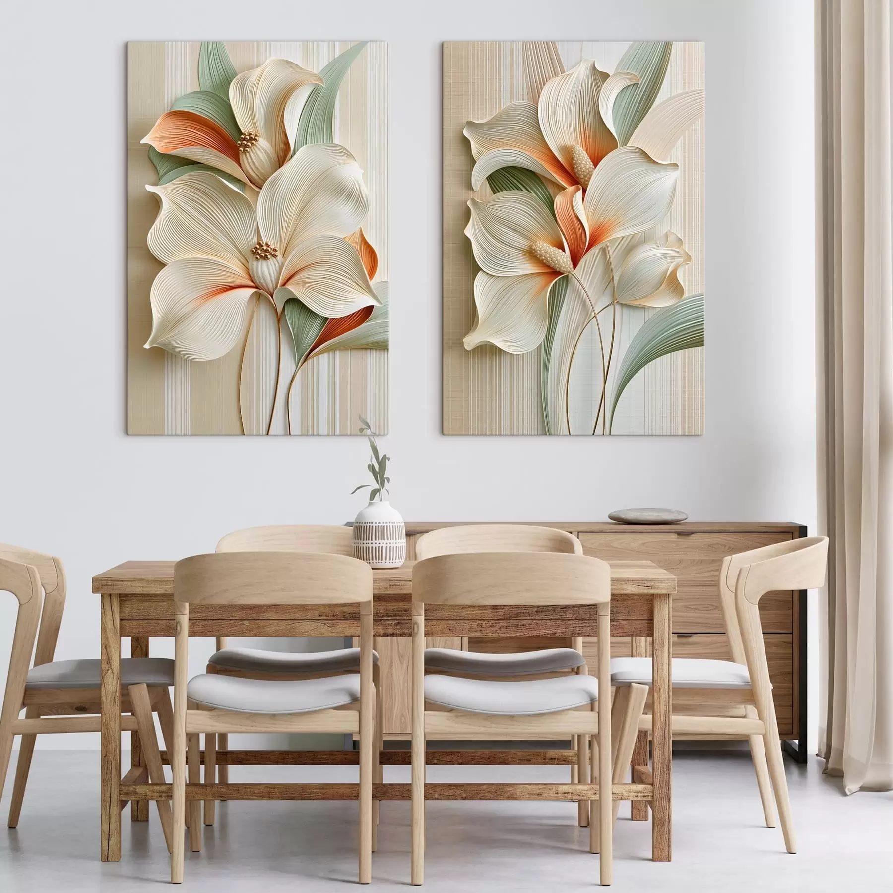 murales de pared flores abstractas m30888