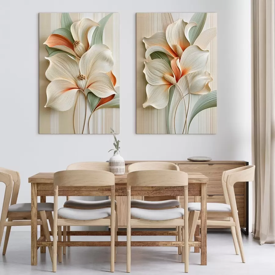 murales de pared flores abstractas m30888