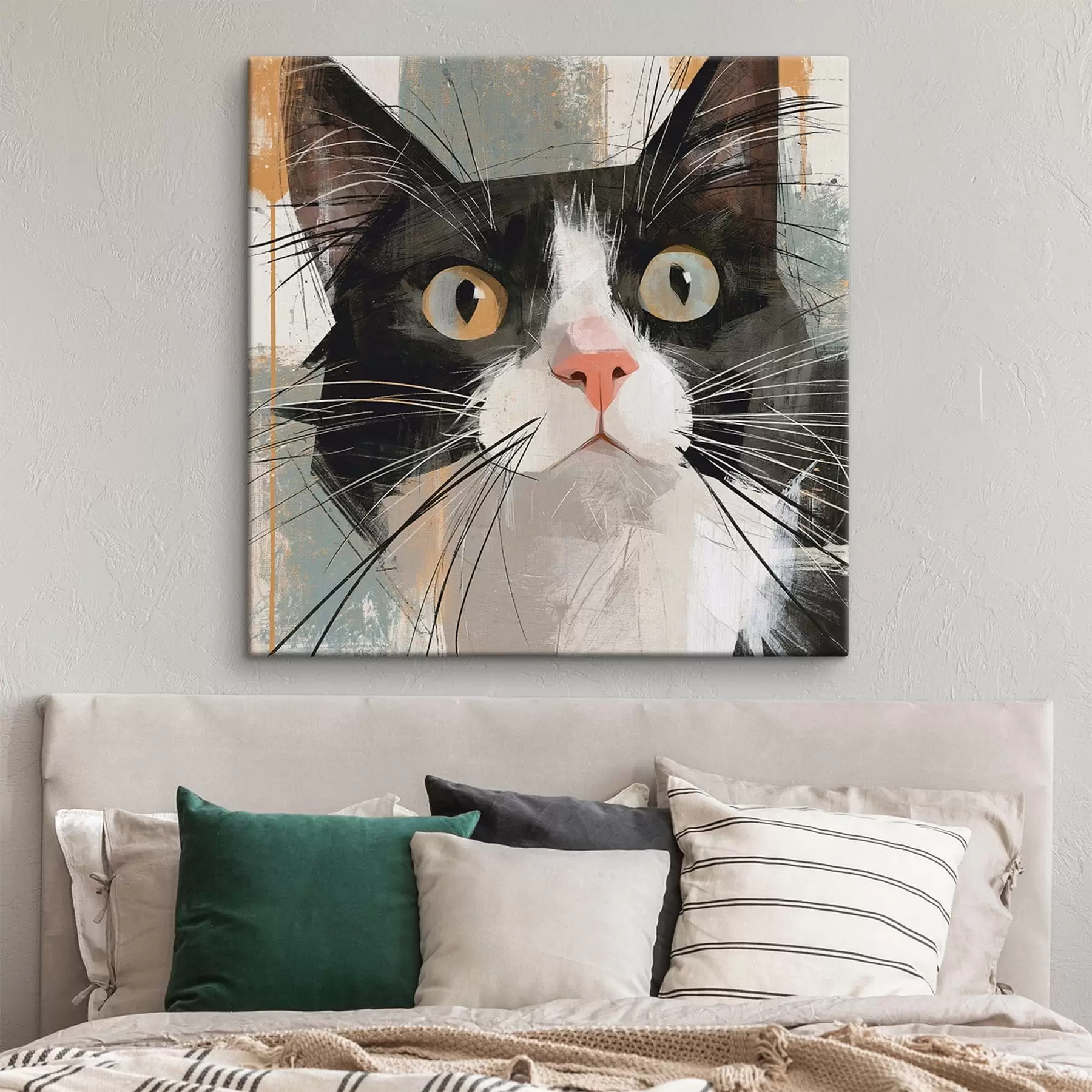 murales de pared Un retrato abstracto de un gato s50165