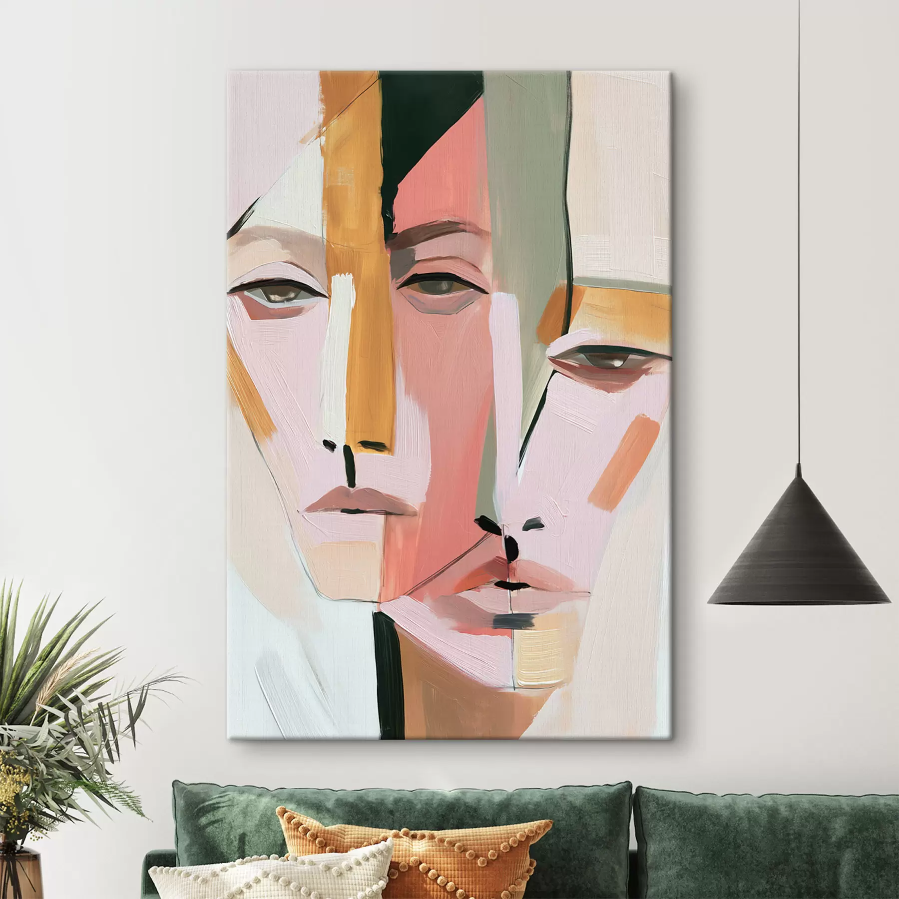 murales de pared Caras abstractas s50361