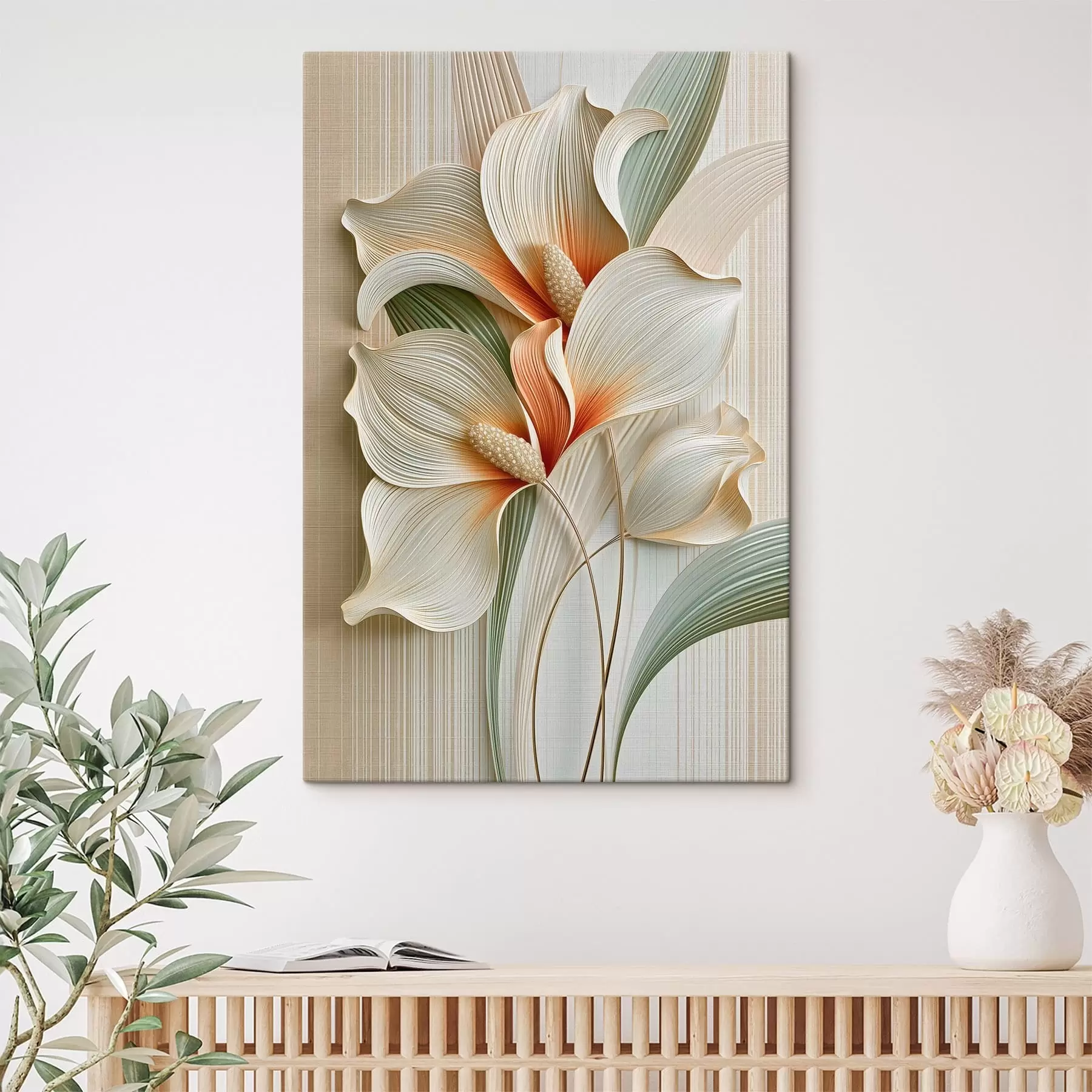 murales de pared flores abstractas s50363