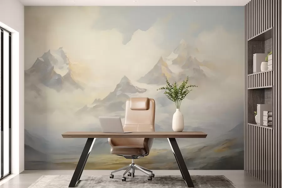 murales de pared Paisaje de montaña imitación de pintura w05873