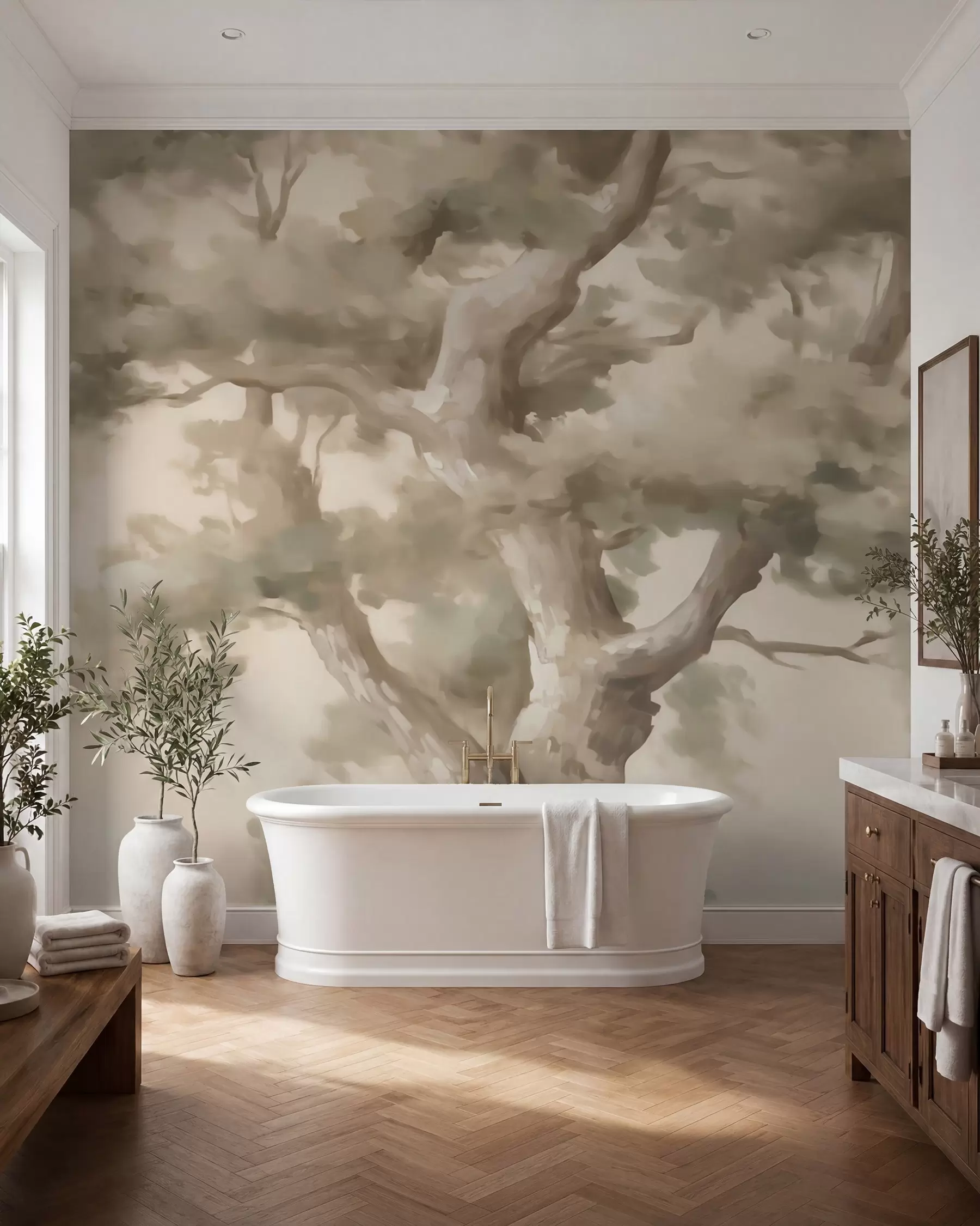 murales de pared Árbol abstracto, imitación de una pintura w05875