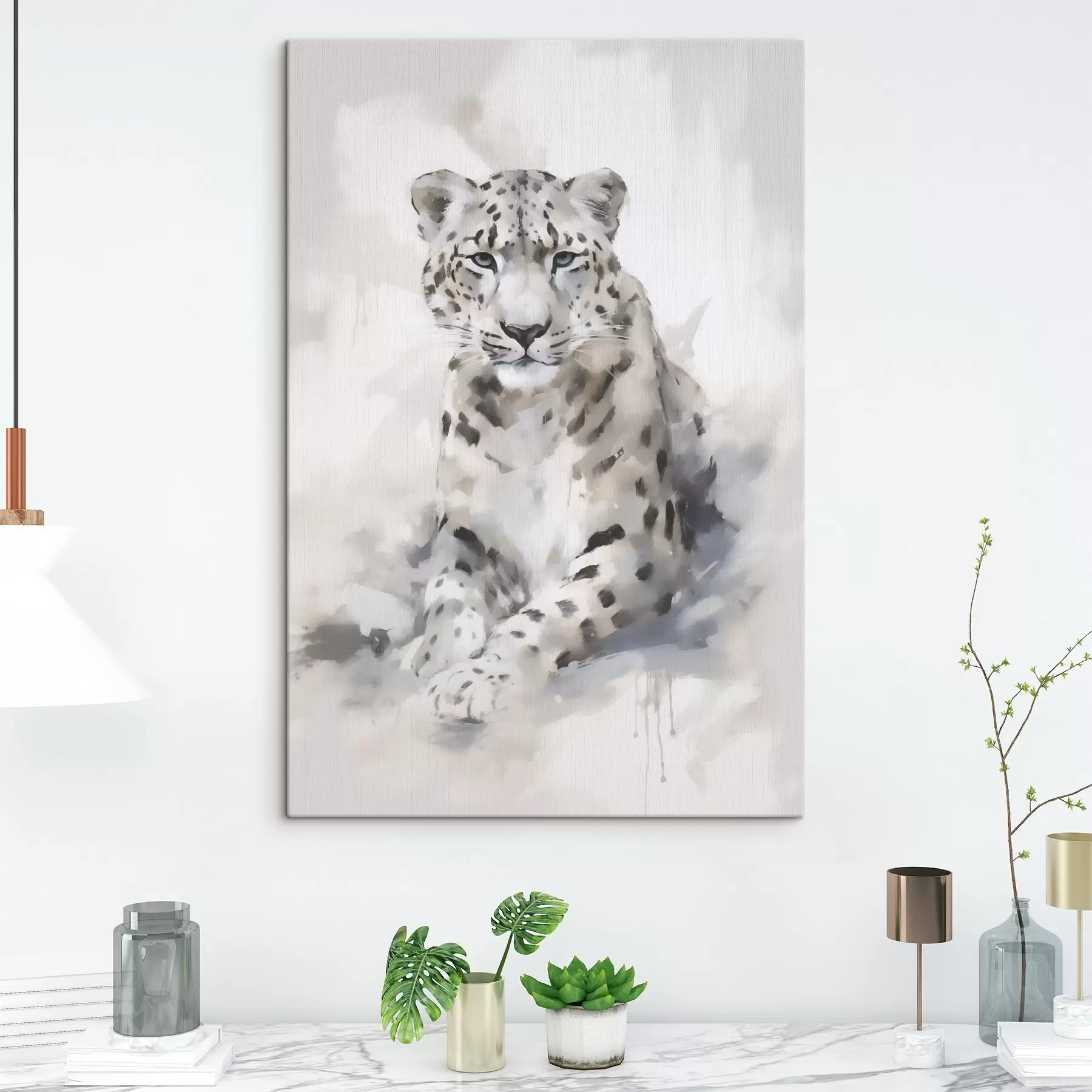 murales de pared Leopardo, pintura de imitación s50413