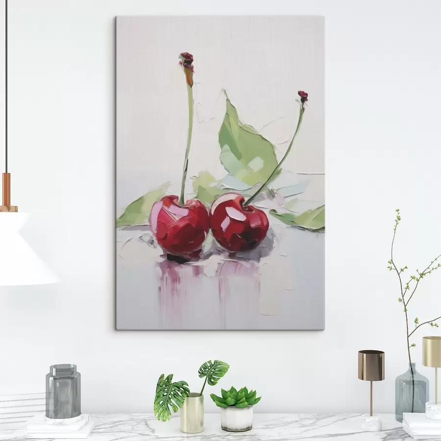 murales de pared Cerezas, pintura de imitación s50414