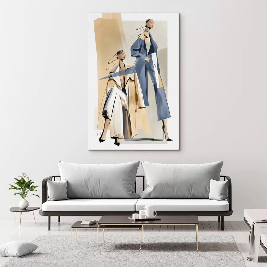 murales de pared Mujeres que siguen la moda actual s50366