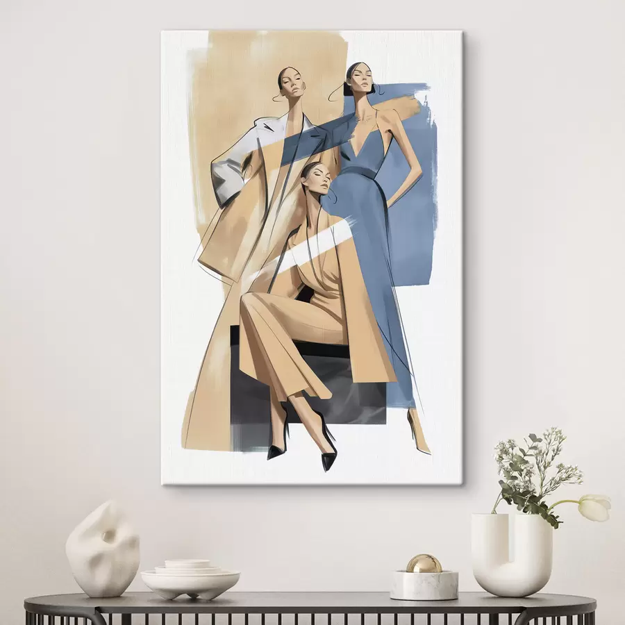 murales de pared Mujeres que siguen la moda actual s50367