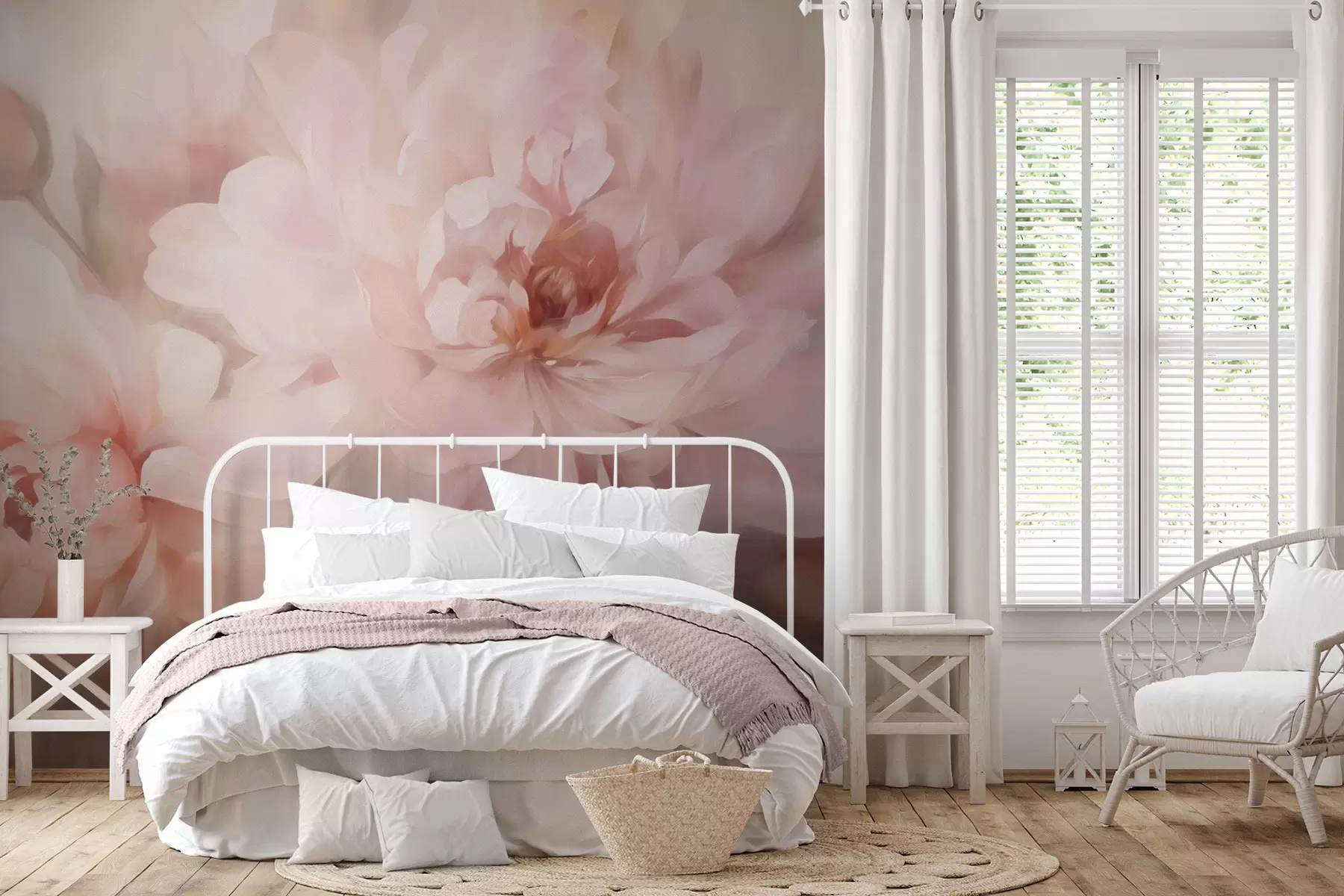 murales de pared Floración en rosa w05591