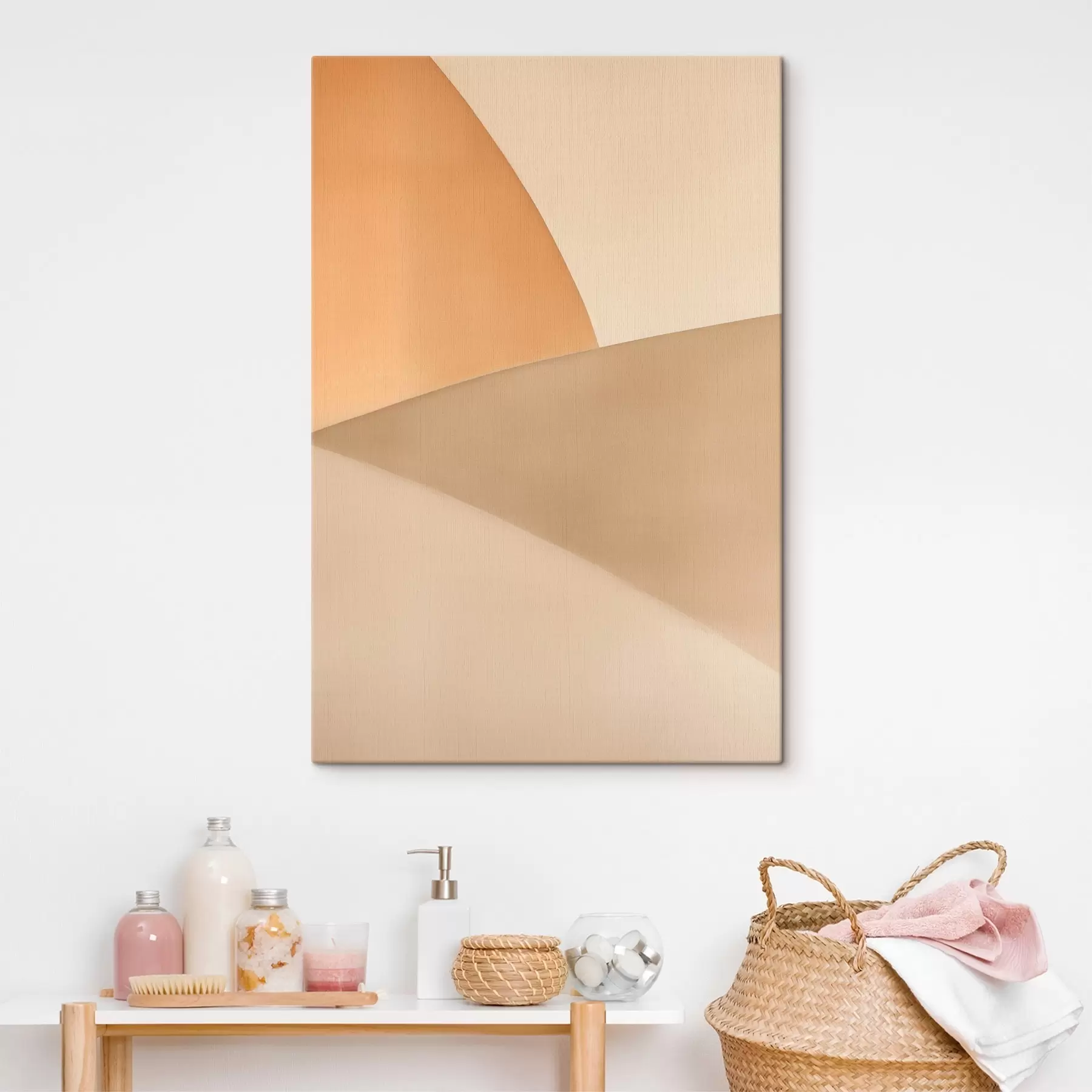 murales de pared Geometría en beige suave s50396