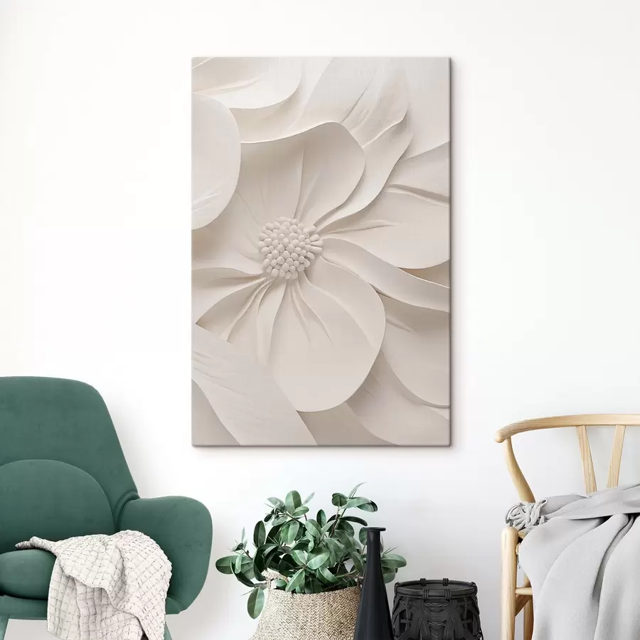 murales de pared Flor abierta en relieve s50400
