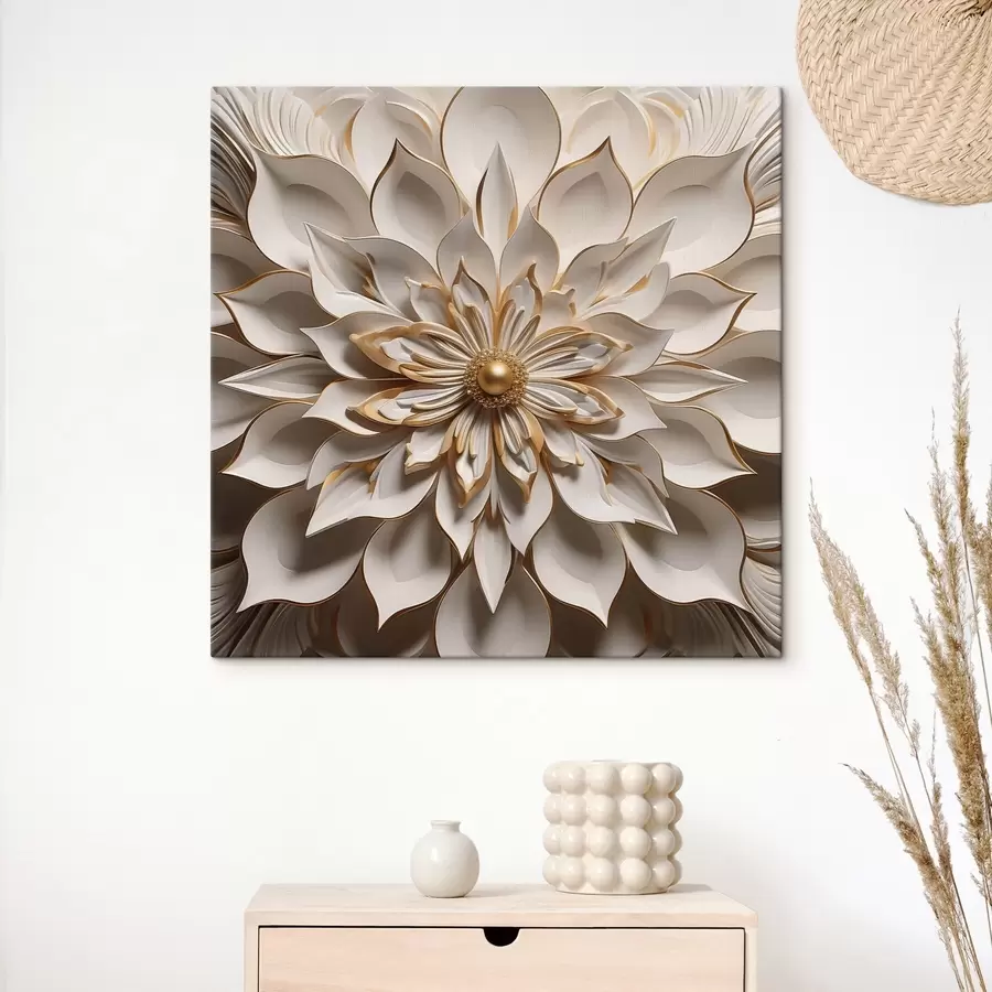 murales de pared Dalia real con toques ámbar s50401