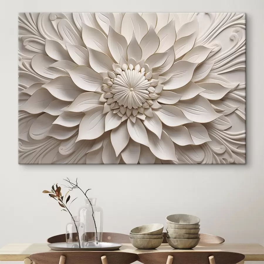 murales de pared Relieve de la dalia perla s50402