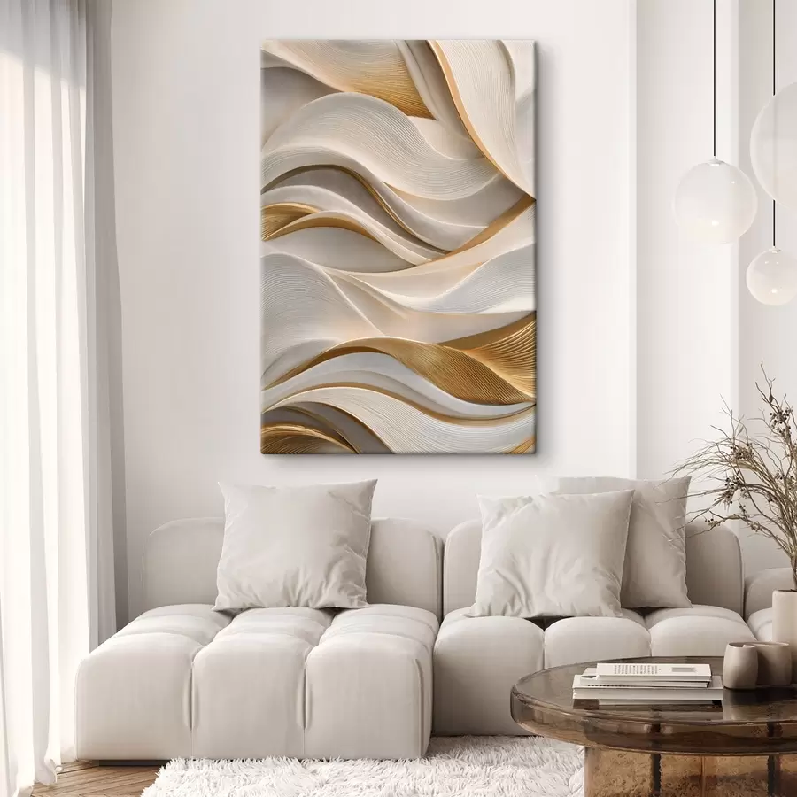 murales de pared Ondas elegantes con un aspecto voluminoso s50465
