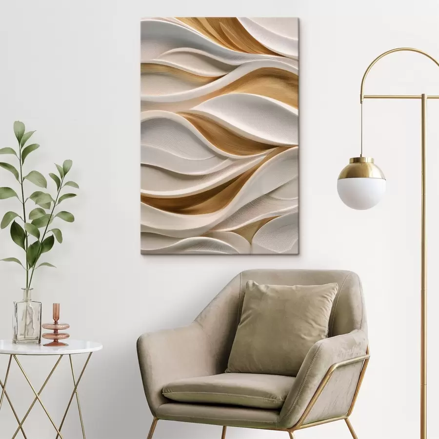 murales de pared Ondas elegantes con un aspecto voluminoso s50466