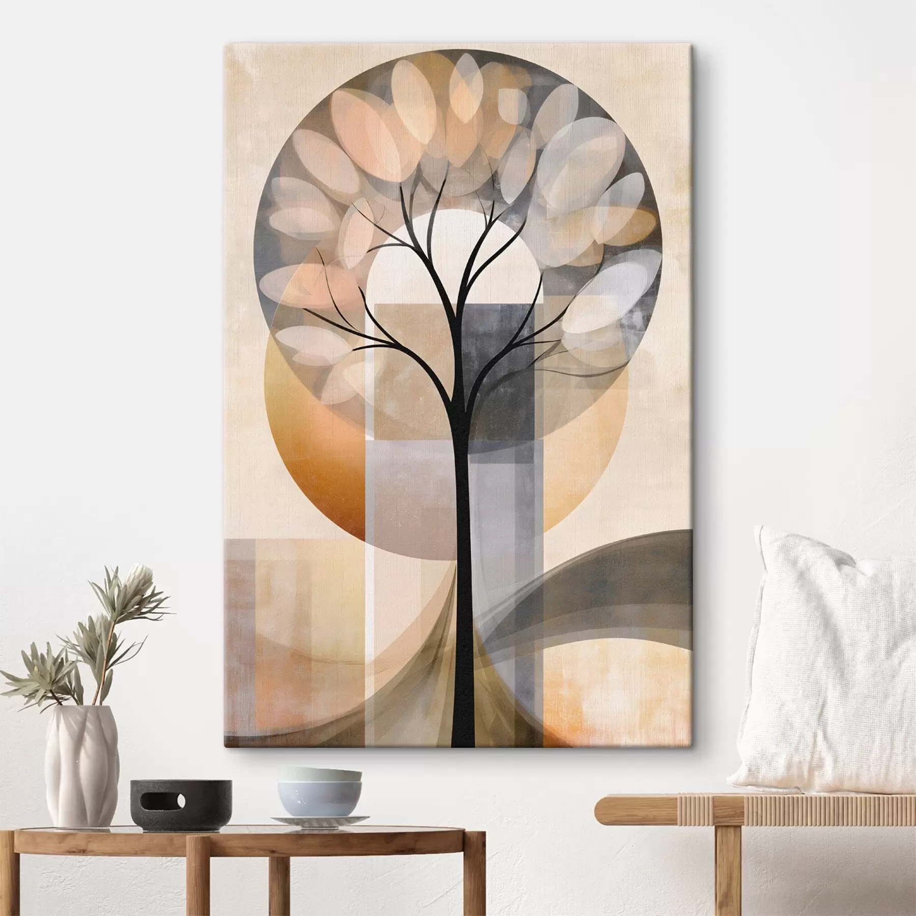 murales de pared Un árbol abstracto de estilo escandinavo s50489