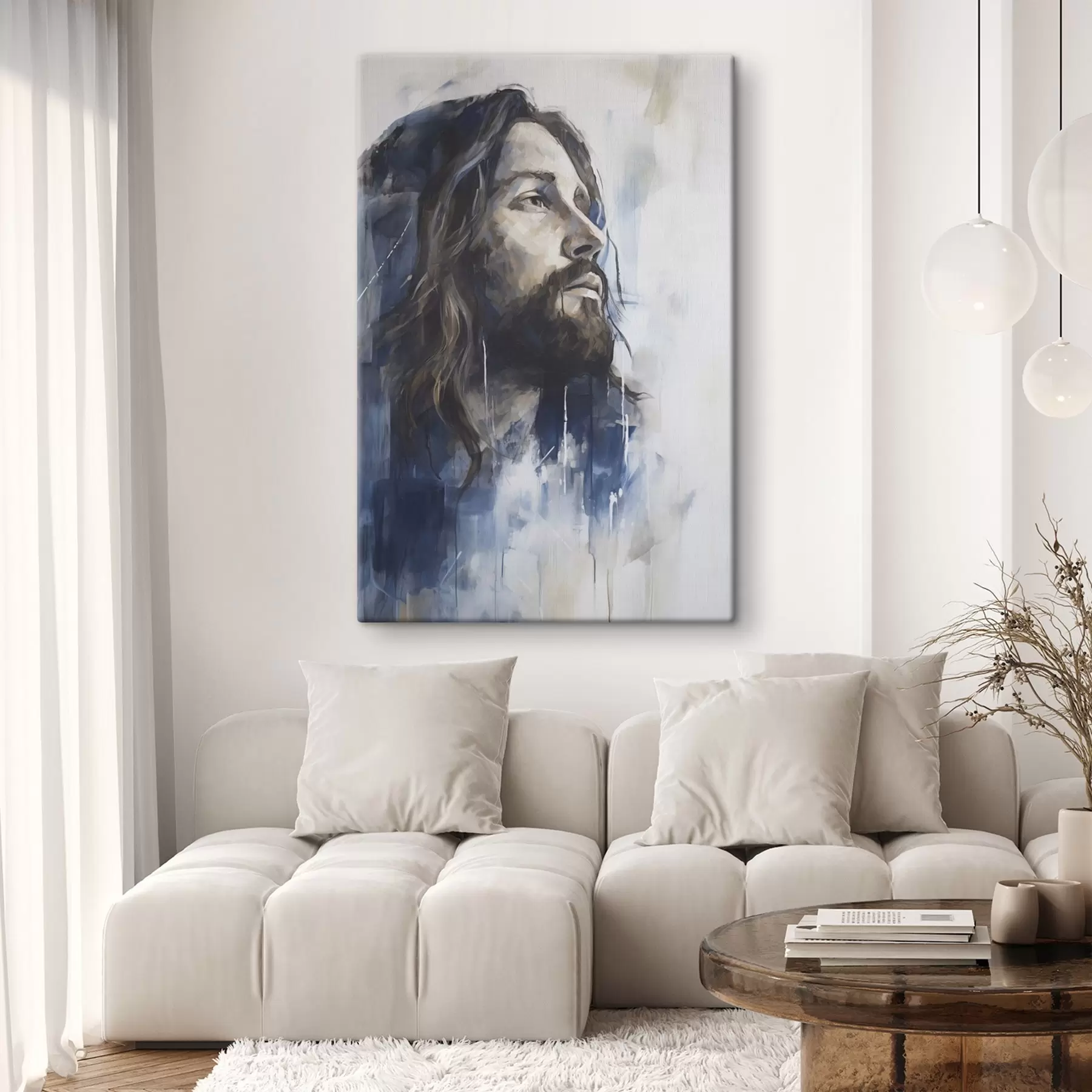 murales de pared Jesús, pintura de imitación s50672