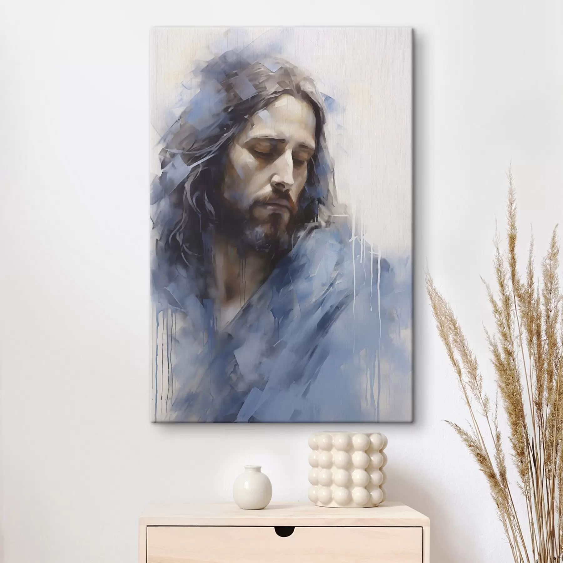 murales de pared Jesús, pintura de imitación s50673
