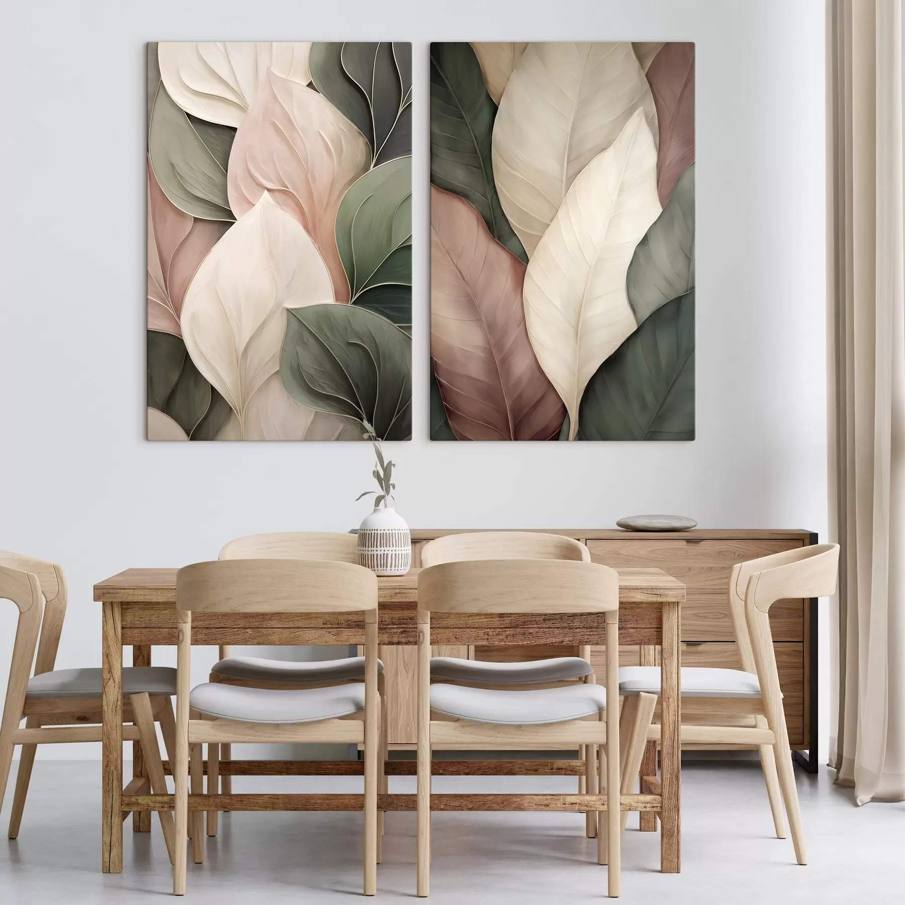 murales de pared Hojas estilizadas m30975