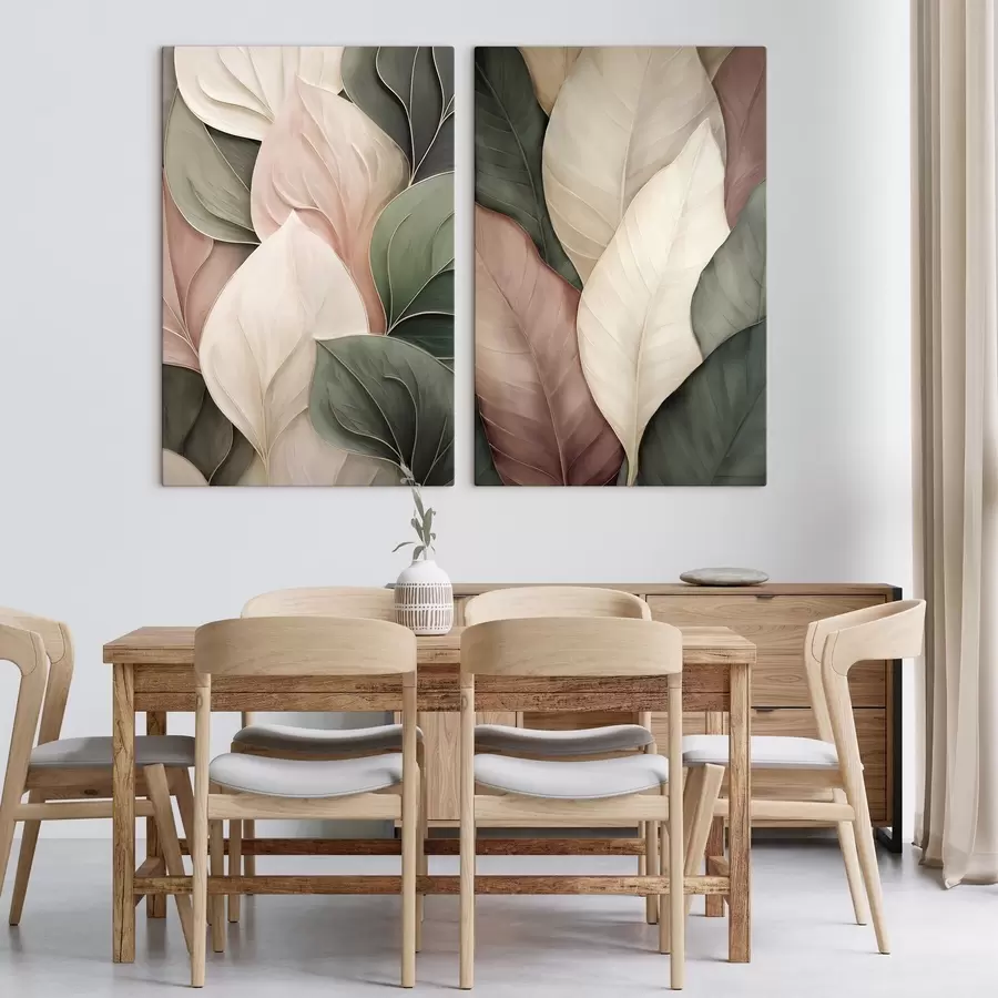 murales de pared Hojas estilizadas m30975