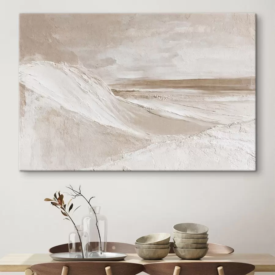 murales de pared Paisaje abstracto con textura en tonos beige claro s50577