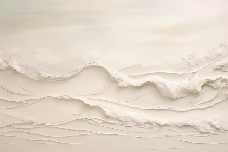 murales de pared Olas abstractas en tonos crema pálido s50600