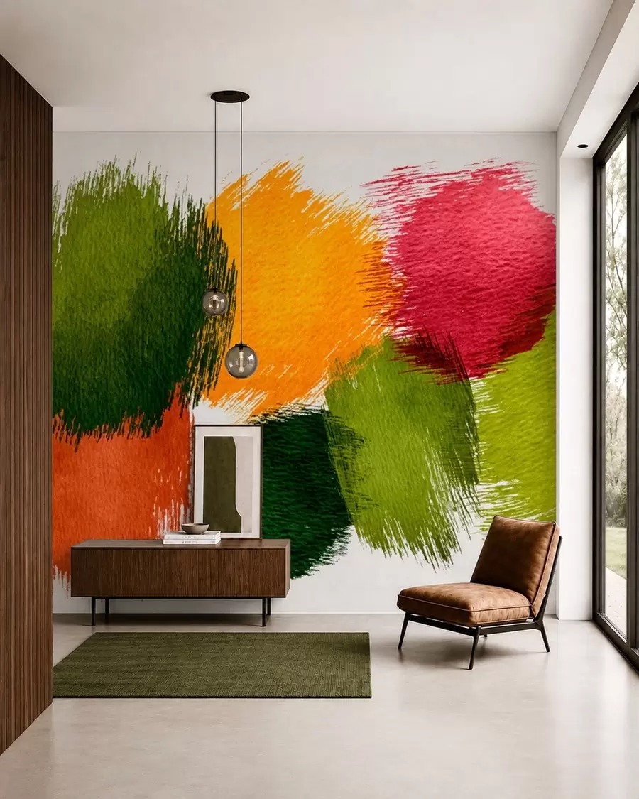 murales de pared Pinceladas de color w05859