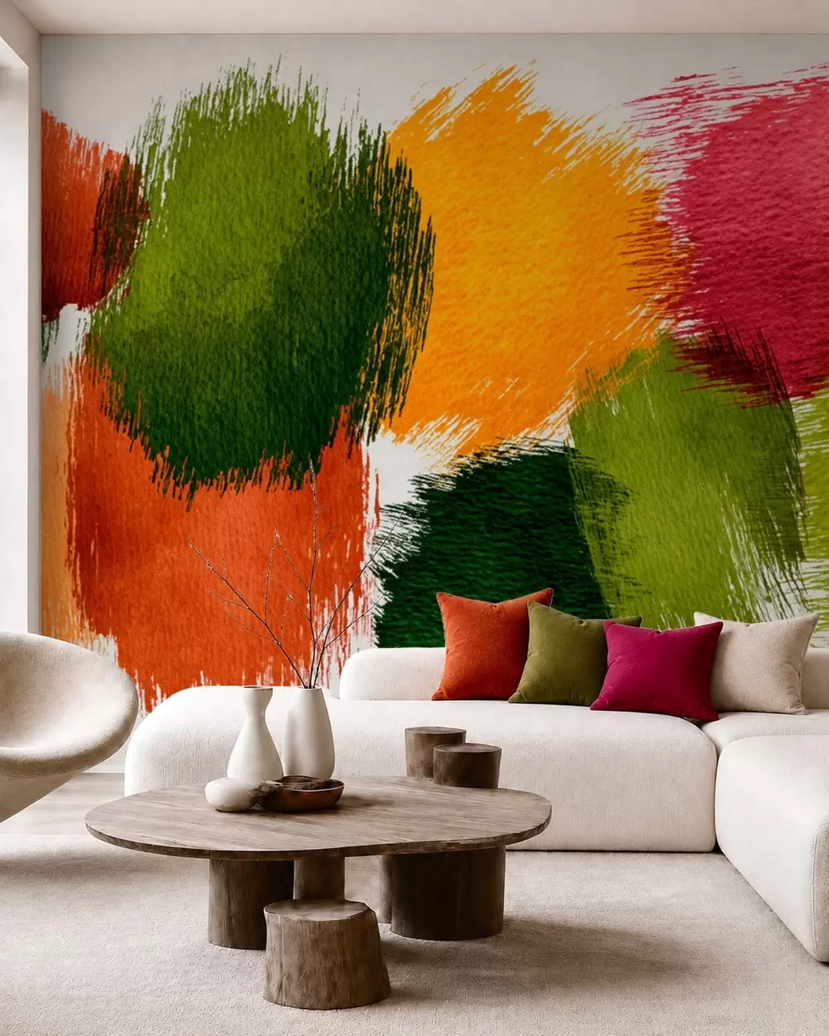 murales de pared Pinceladas de color w05859