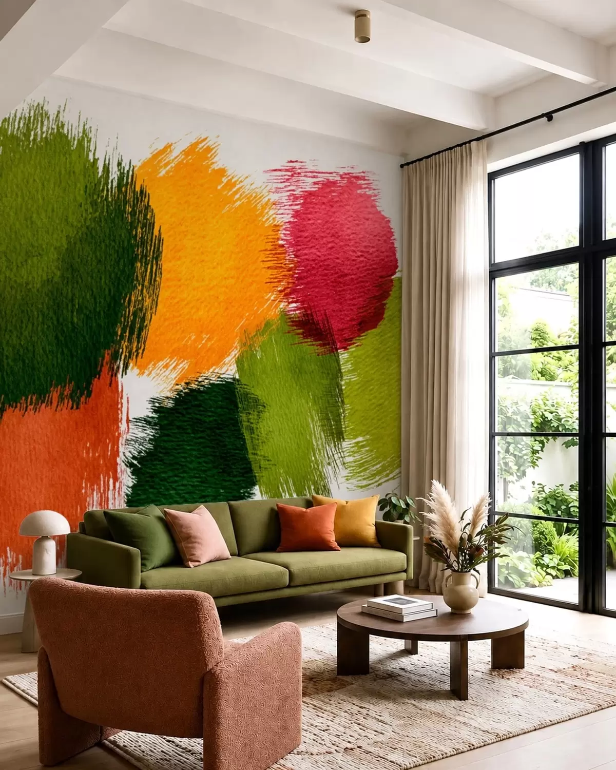murales de pared Pinceladas de color w05859