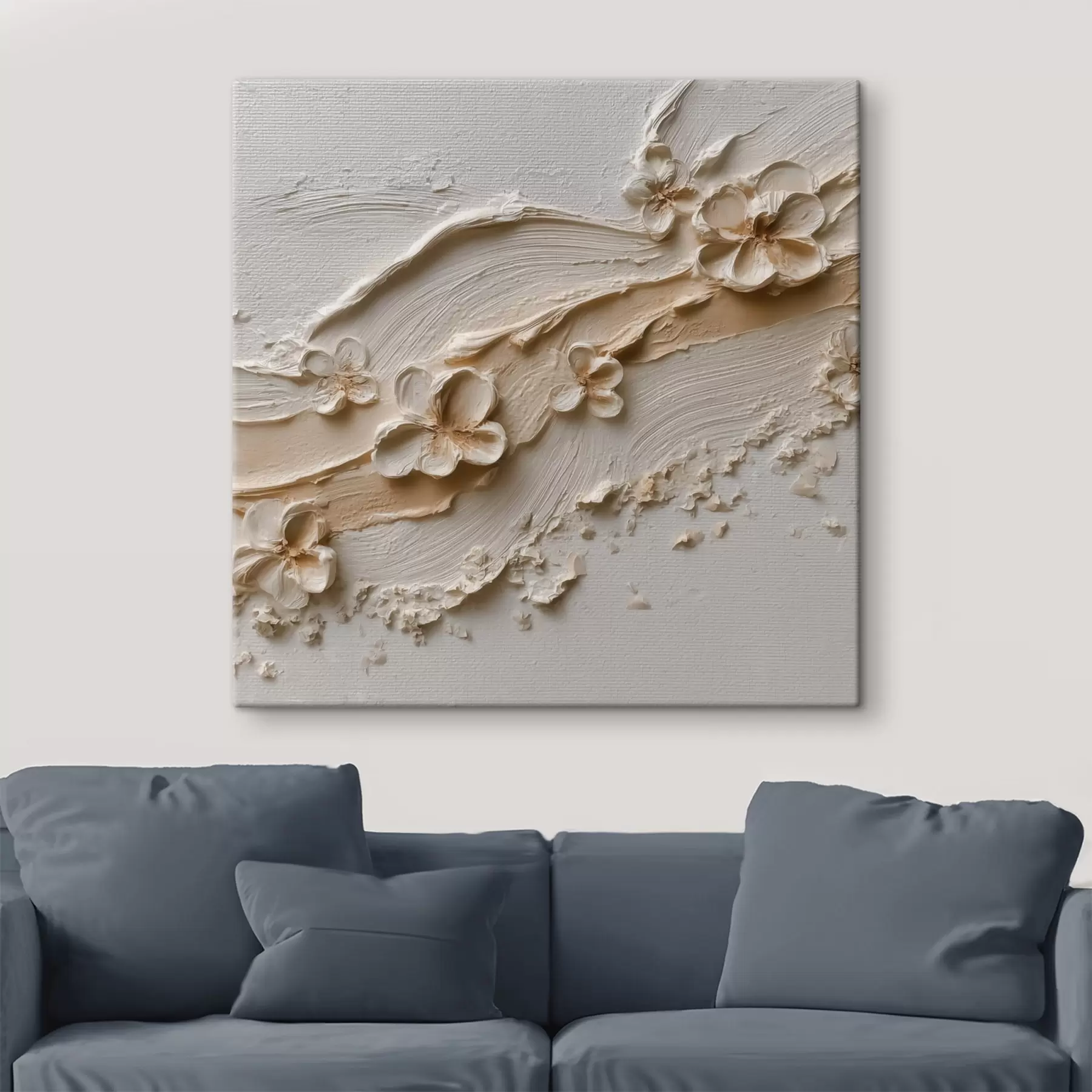 murales de pared Una escena botánica decorativa con un relieve marcado, al estilo de la pintura contemporánea s50003