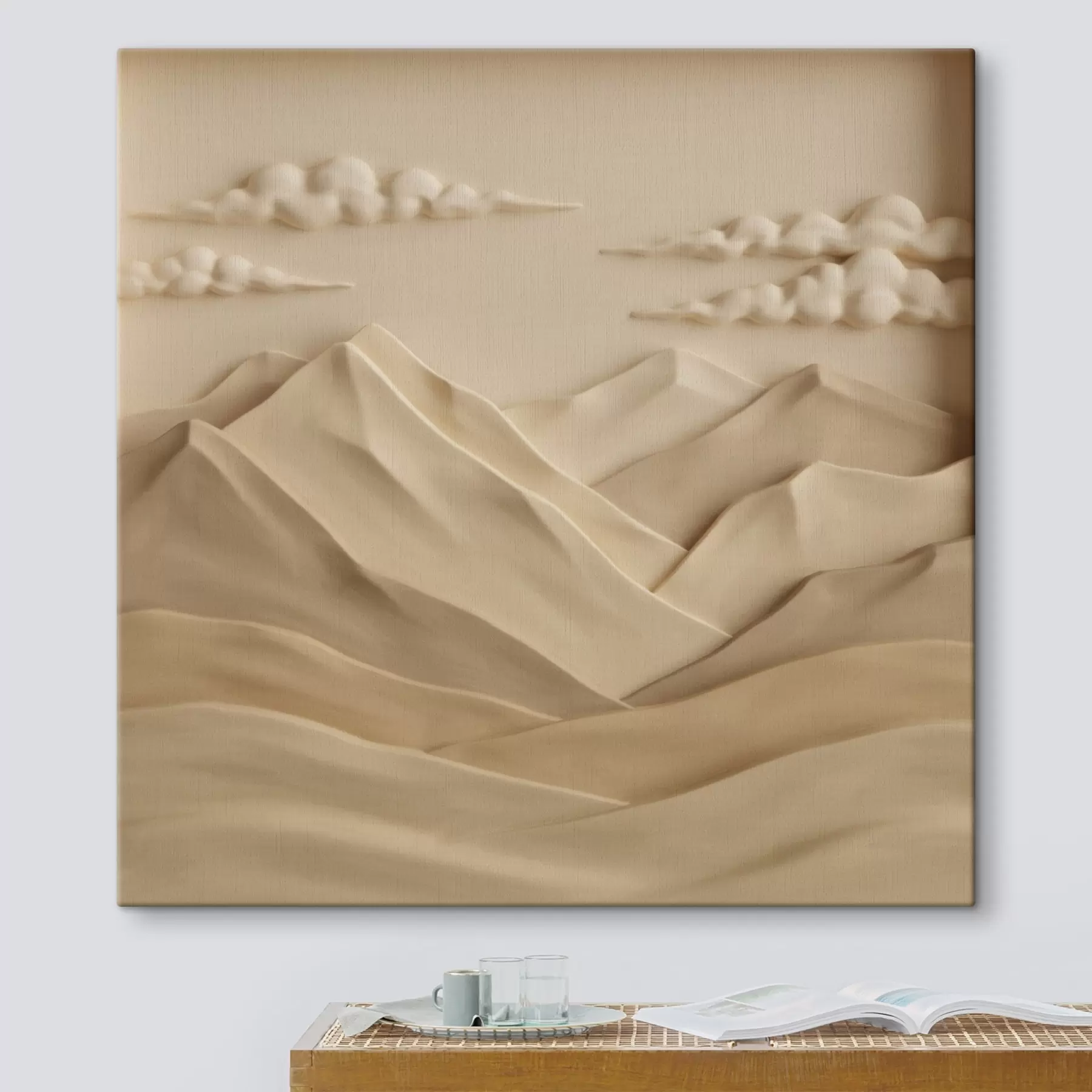 murales de pared Cumbres esculpidas en arena s50019