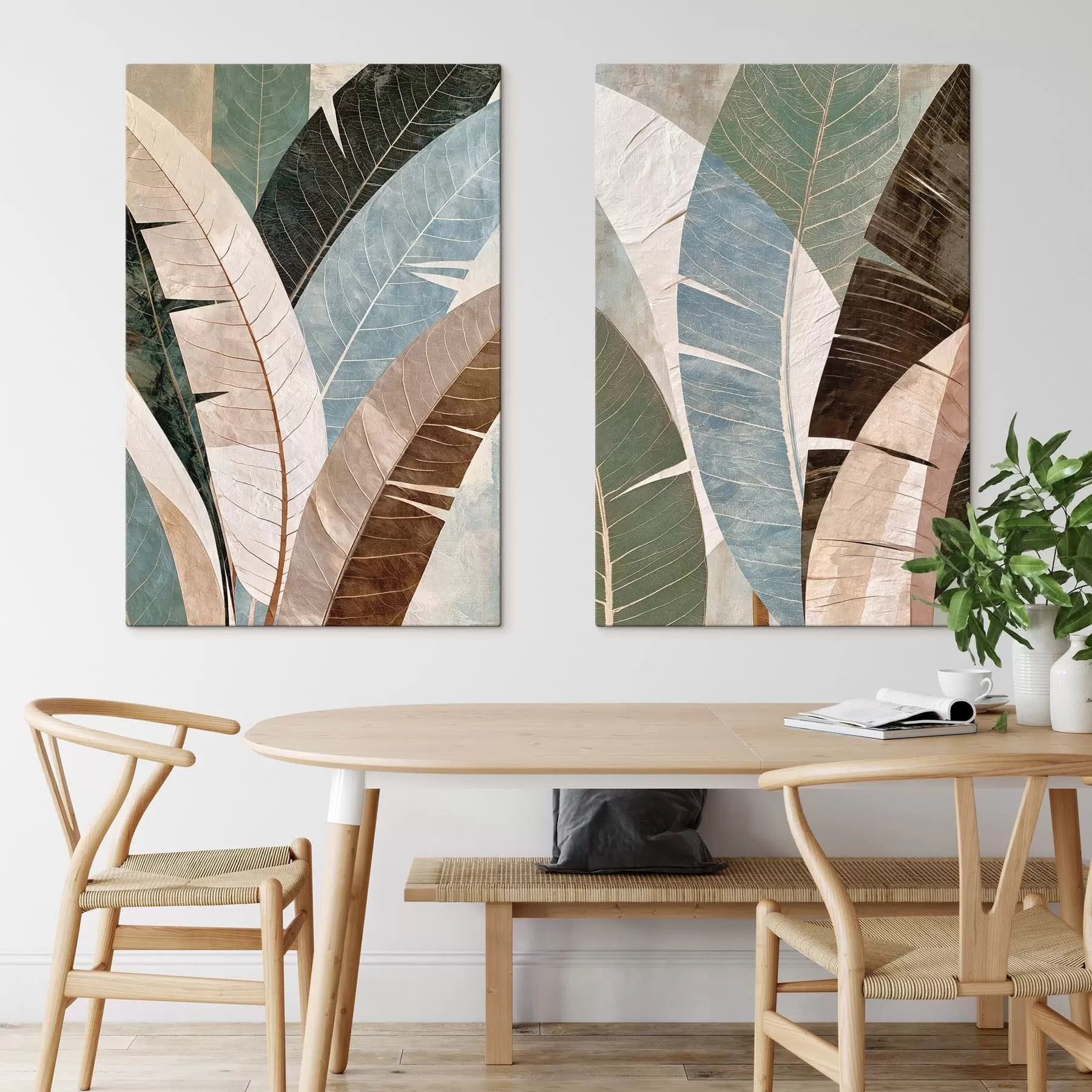 murales de pared Grandes hojas tropicales m30918