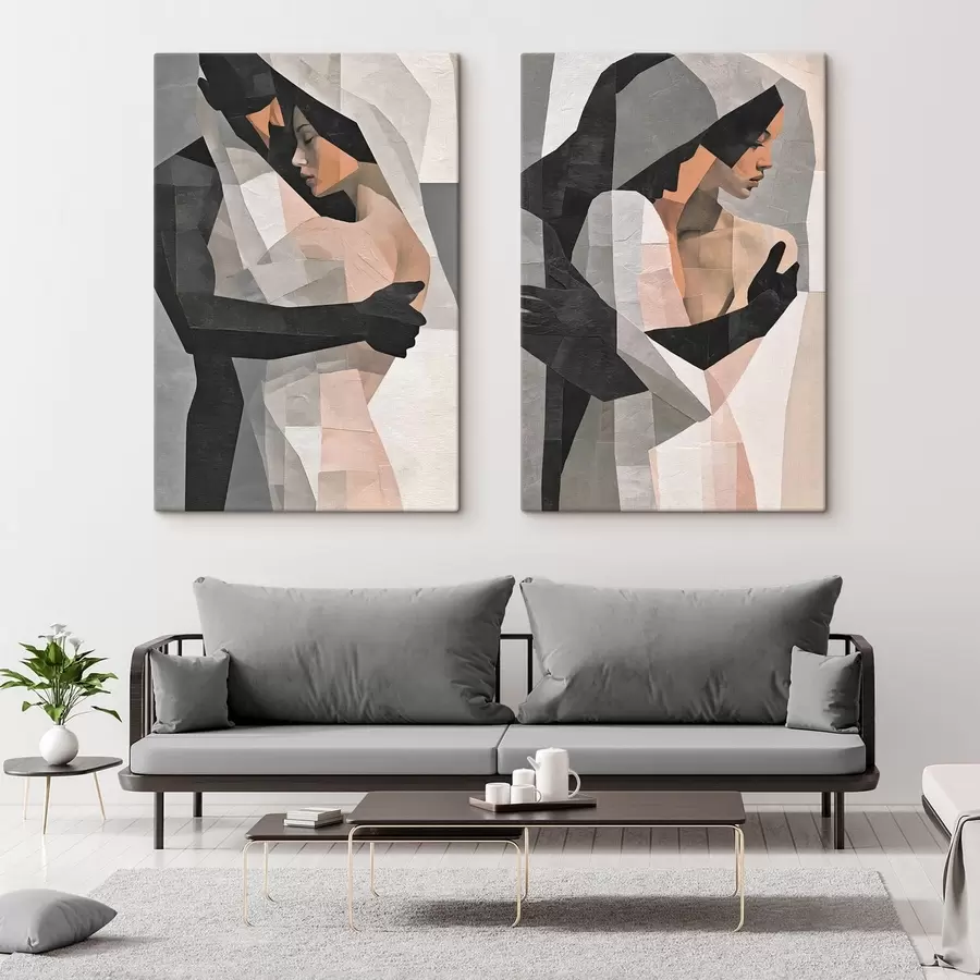 murales de pared pareja abstracta m30919