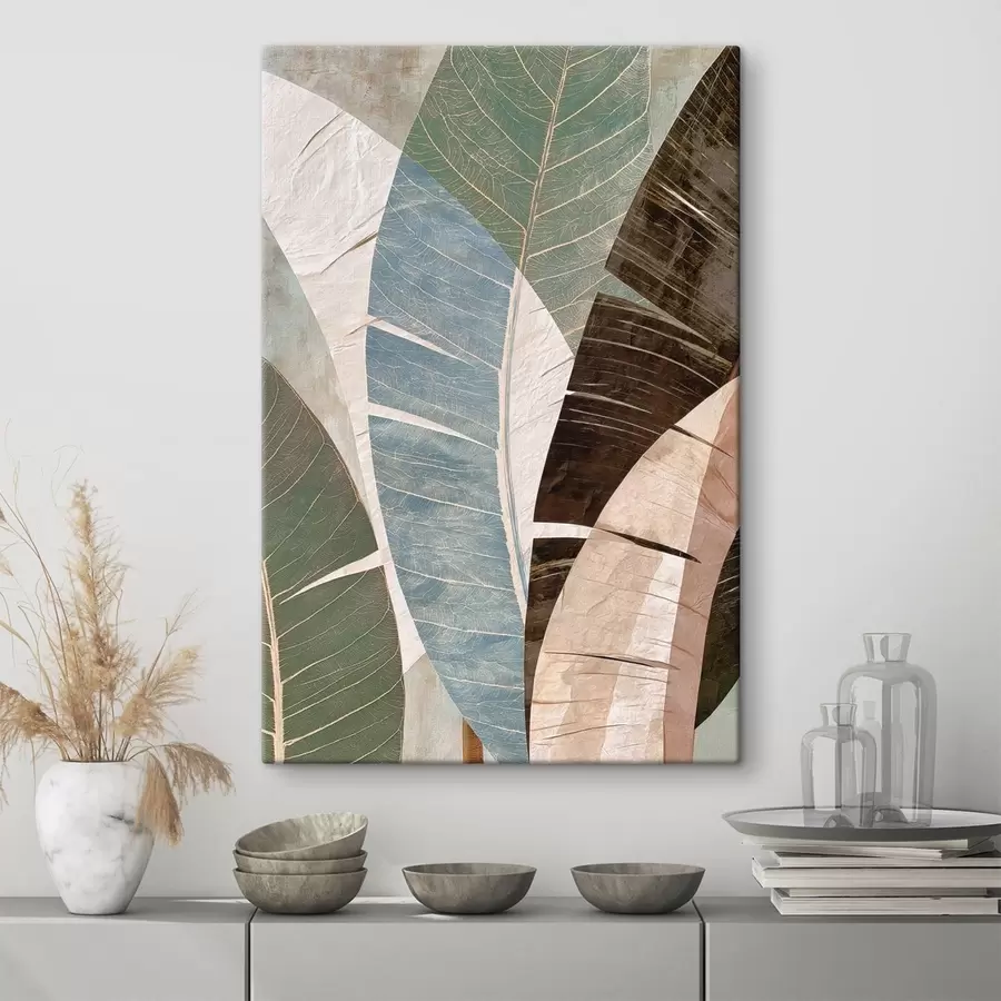 murales de pared Grandes hojas tropicales s50566