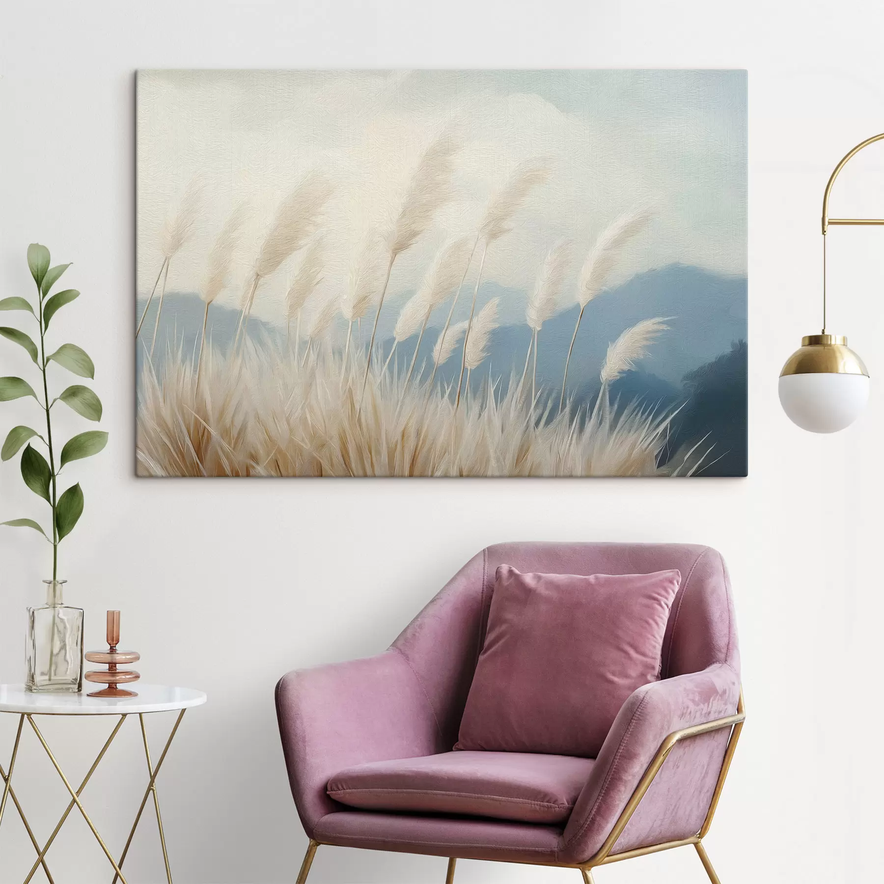 murales de pared Pampas ante colinas azules s50681