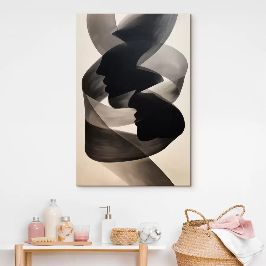 murales de pared Rostros con siluetas abstractas s50697