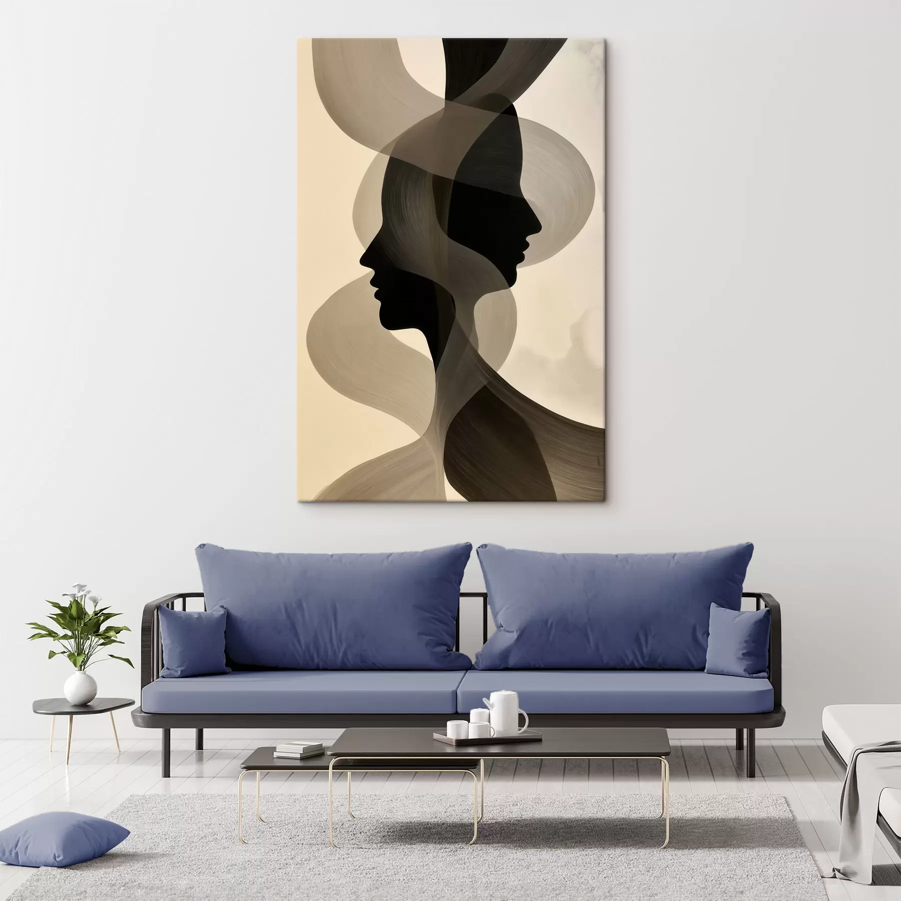 murales de pared Perfiles en cintas topo s50698