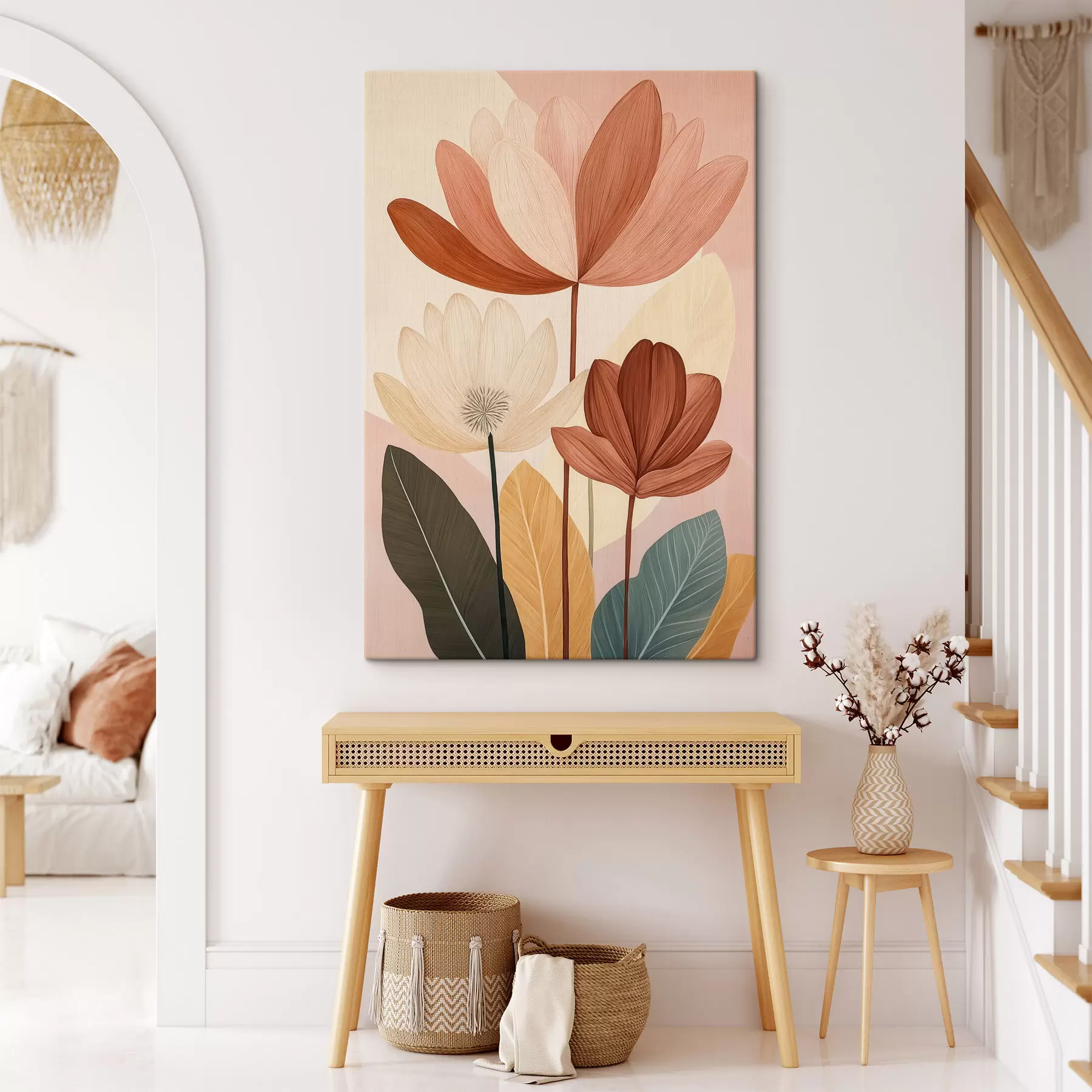 murales de pared flores abstractas s50706