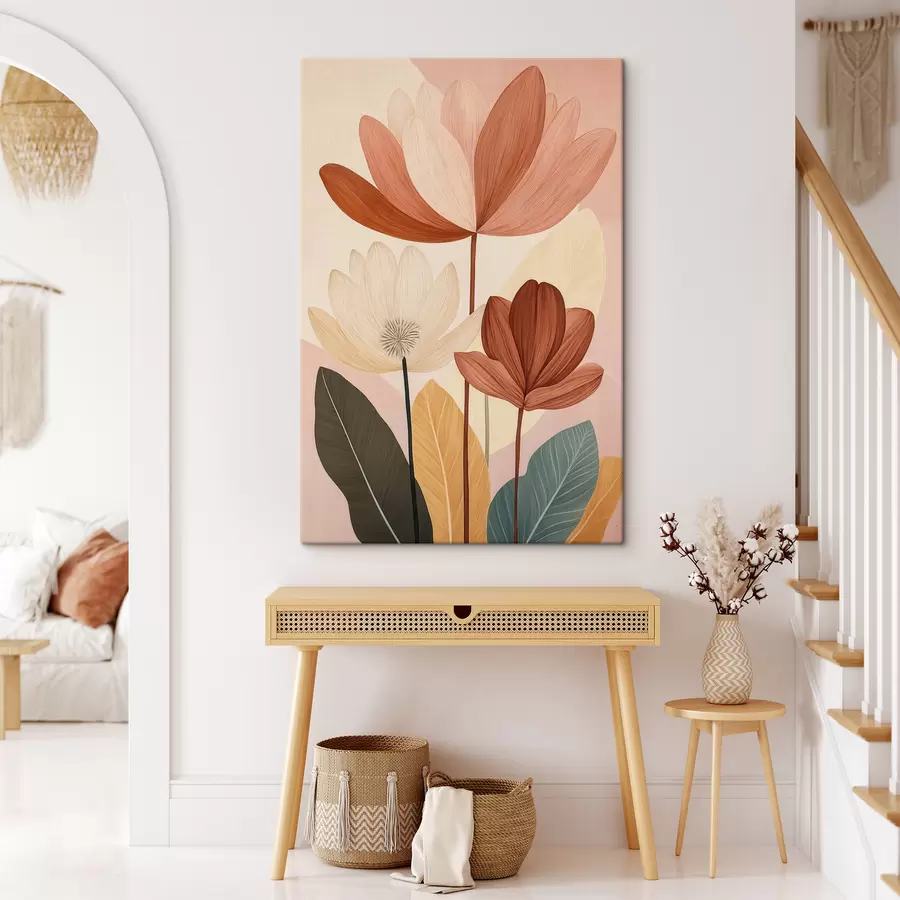 murales de pared flores abstractas s50706
