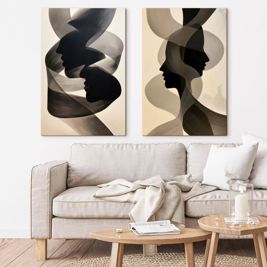 murales de pared Rostros abstractos m30984