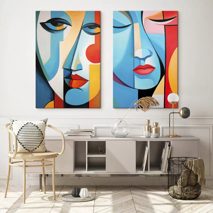 murales de pared Rostros abstractos m30985