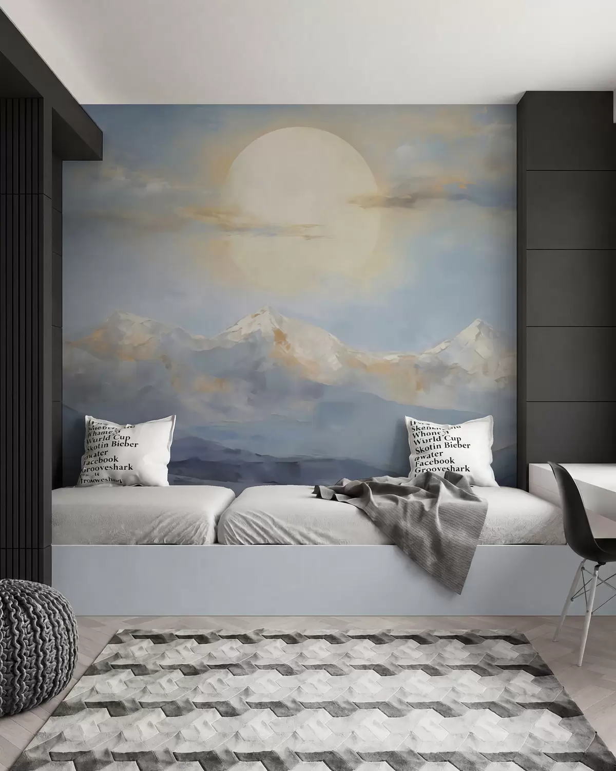 murales de pared Montañas al sol w05903