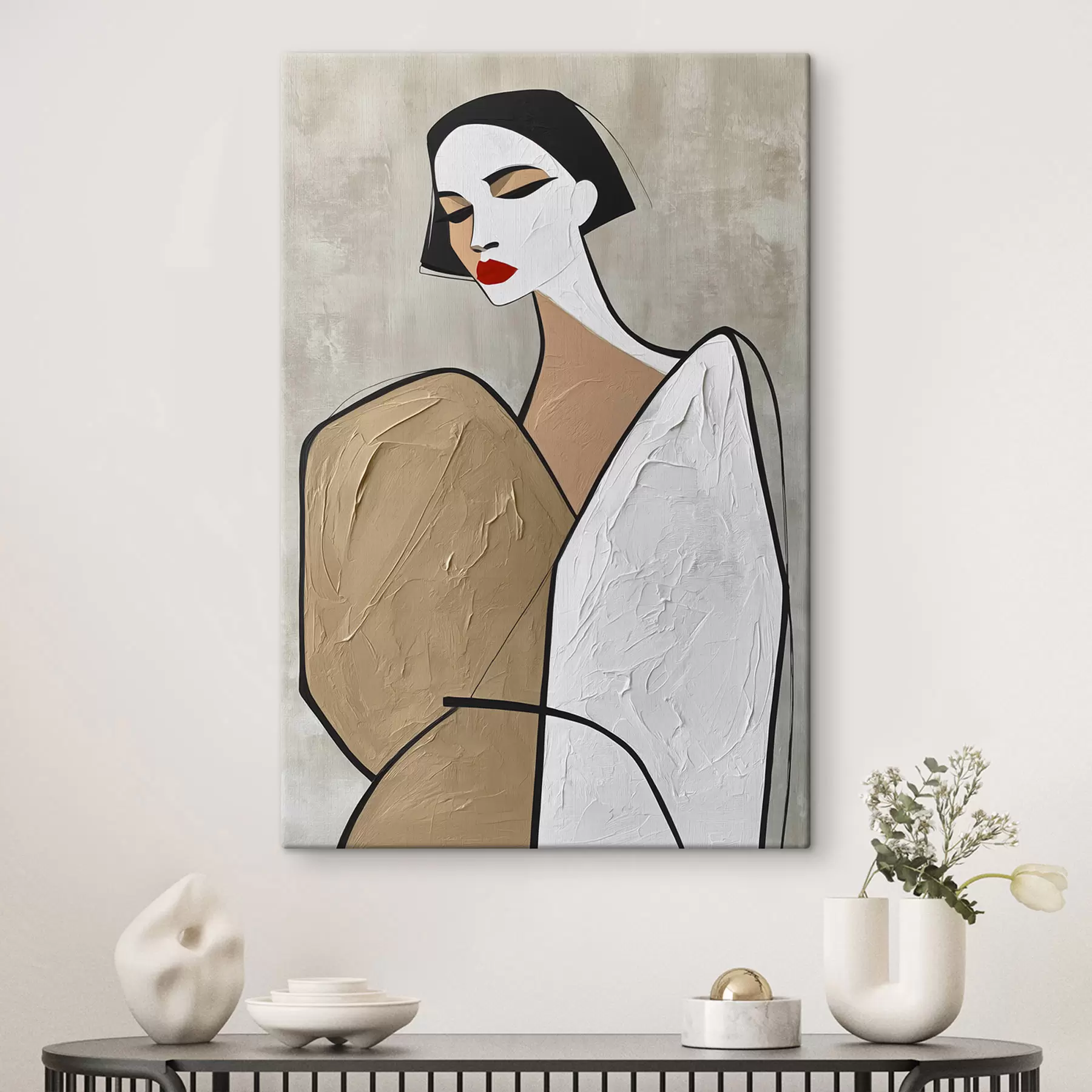 murales de pared Retrato de una mujer moderna s50714