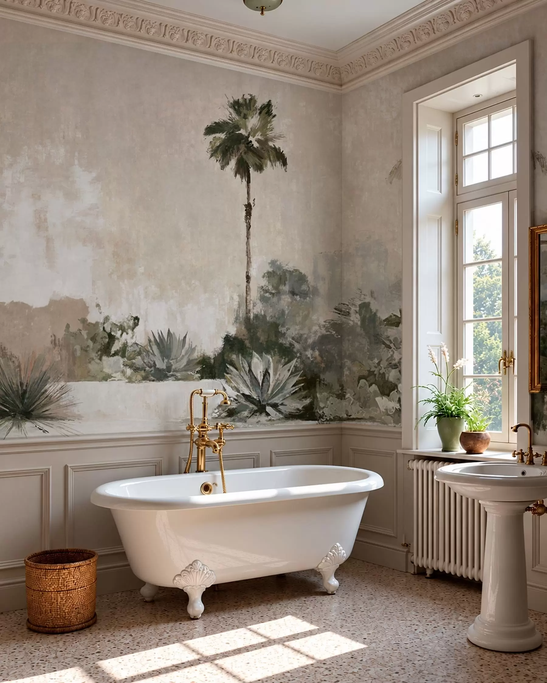 murales de pared Palmera vintage w05921