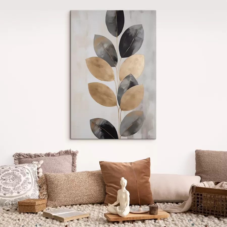 murales de pared Hojas, pintura de imitación s50778
