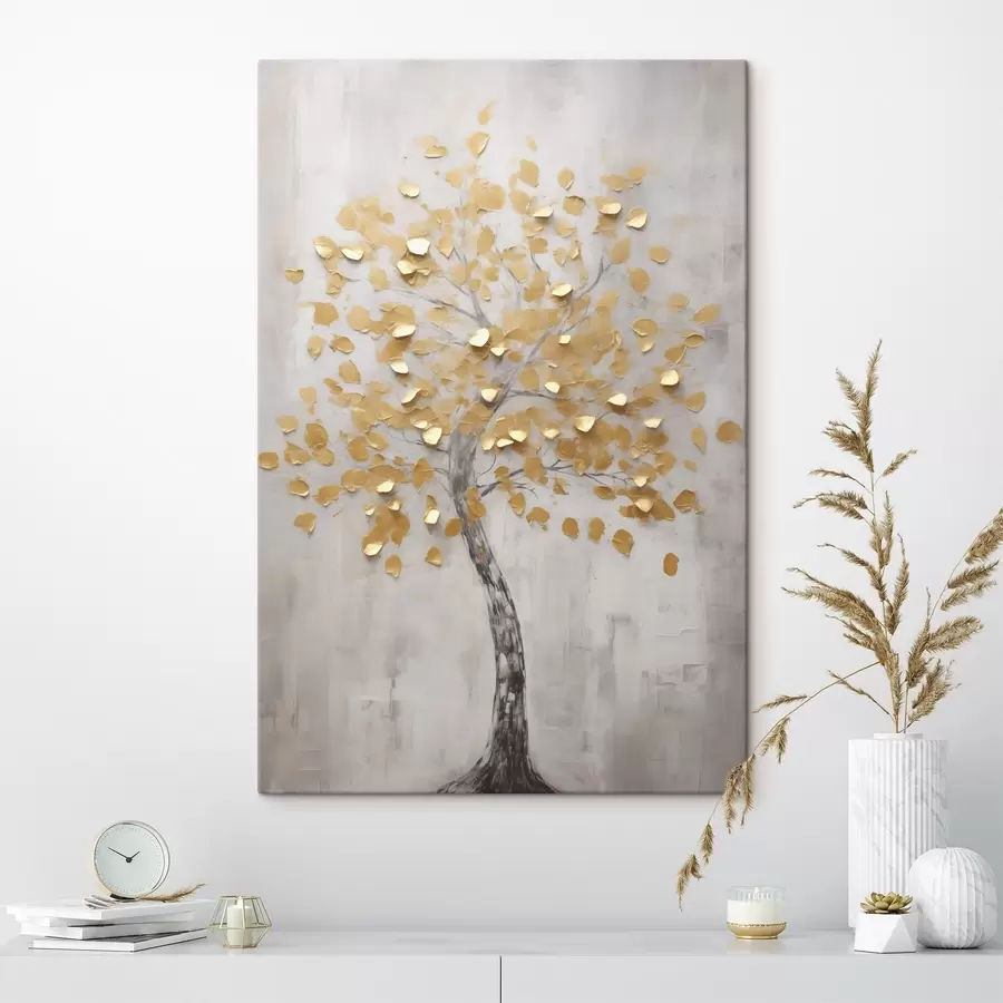 murales de pared Árbol abstracto, pintura de imitación s50800