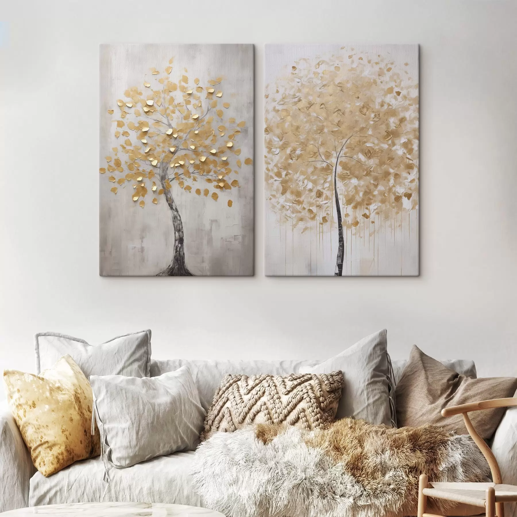 murales de pared Árbol abstracto, pintura de imitación m31013